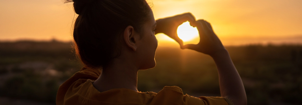 Sonnenuntergang mit Herz