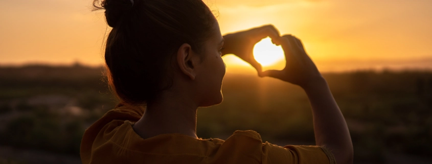 Sonnenuntergang mit Herz