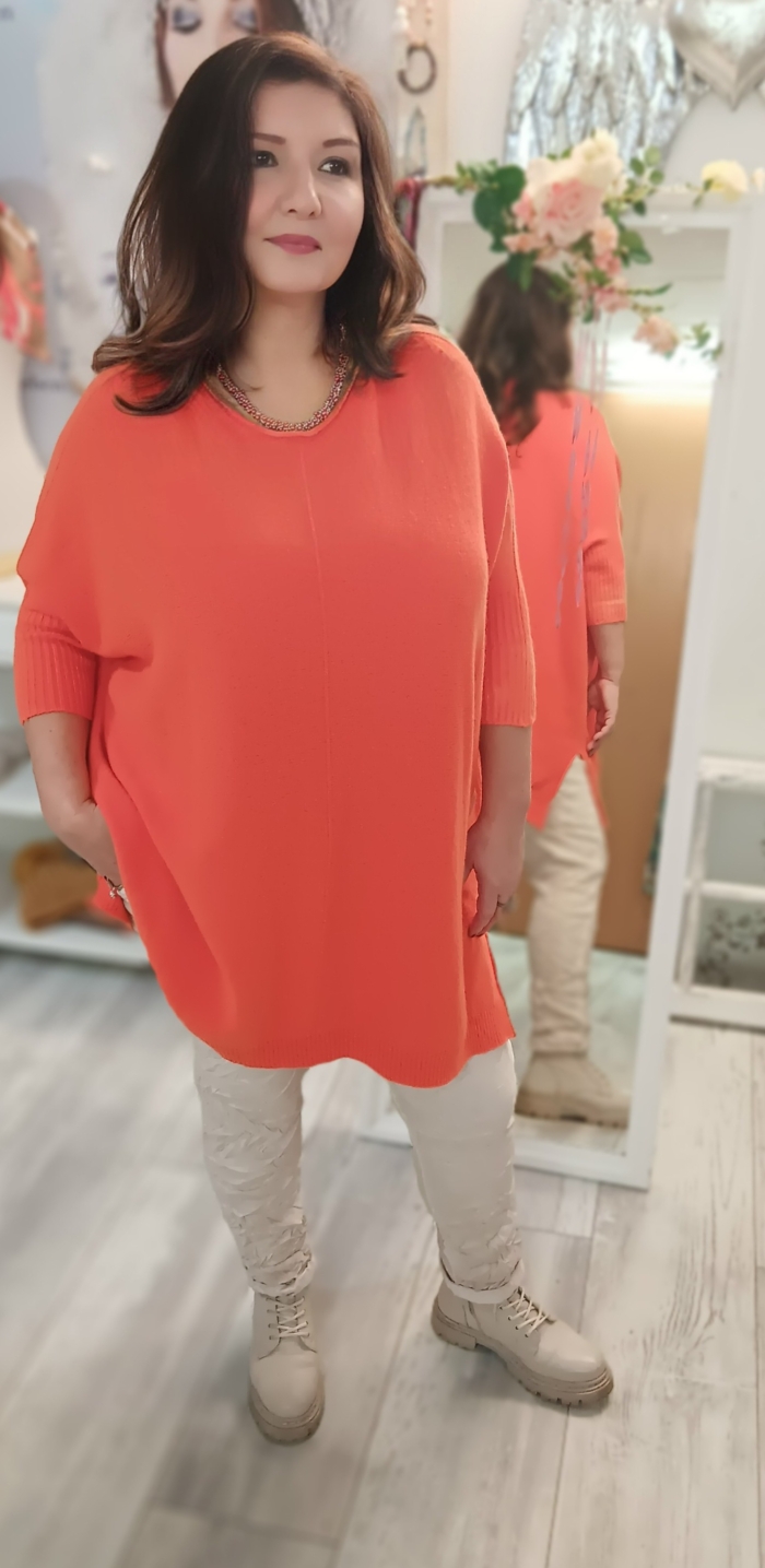 Longpullover orange