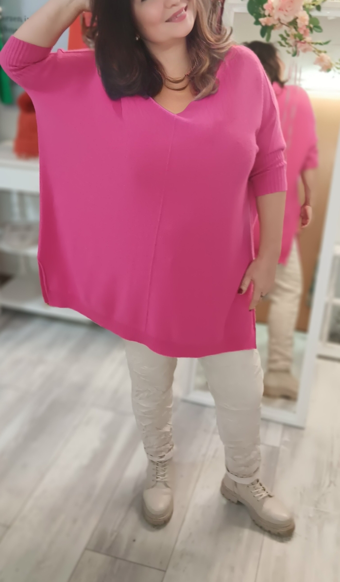 Longpullover in pink