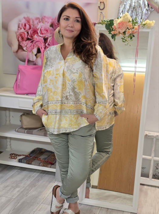 Satinbluse YELLOW